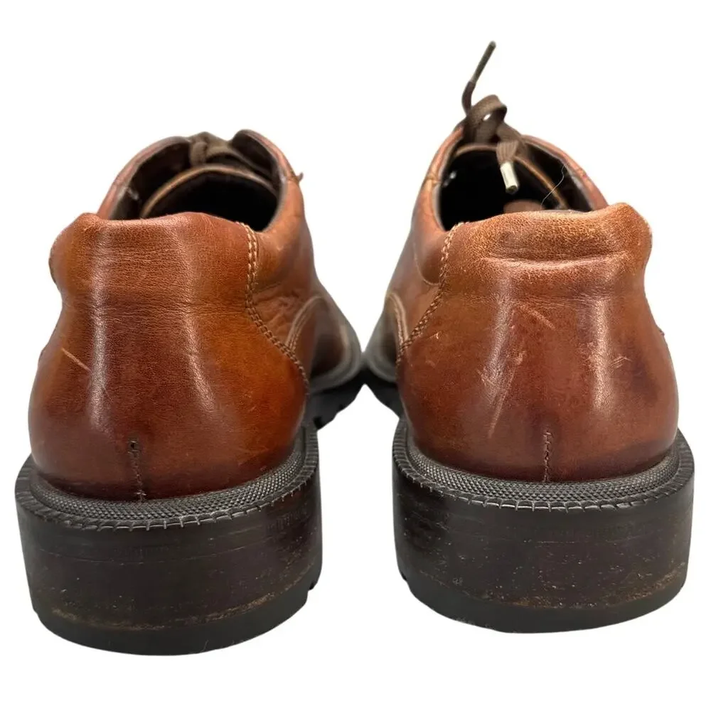 Cole Haan City Vintage Y2K Brown Leather Chunky Sole Casual Oxford Men 8.5